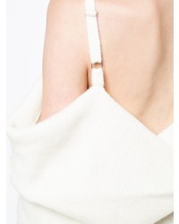 Женский белый свитер с v-образным вырезом от Adam Lippes