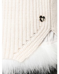 Женский белый свитер с v-образным вырезом от Twin-Set