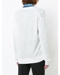 Женский белый свитер с v-образным вырезом от Theory