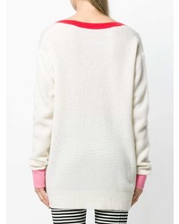 Женский белый свитер с v-образным вырезом от Chinti & Parker