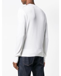 Мужской белый свитер с v-образным вырезом от Tom Ford