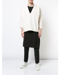 Мужской белый свитер с v-образным вырезом от Jan Jan Van Essche