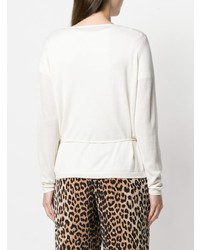 Женский белый свитер с v-образным вырезом от Sottomettimi