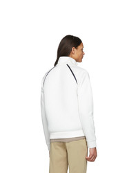 Мужской белый свитер с воротником на молнии от Fendi