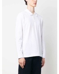 Мужской белый свитер с воротником поло от Fay