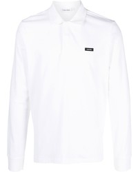 Мужской белый свитер с воротником поло от Calvin Klein