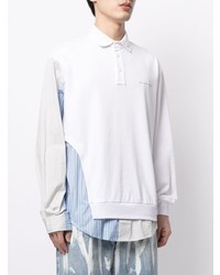 Мужской белый свитер с воротником поло от Feng Chen Wang