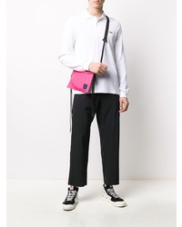 Мужской белый свитер с воротником поло от Lacoste