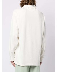 Мужской белый свитер с воротником поло от Nike