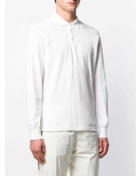 Мужской белый свитер с воротником поло от Brunello Cucinelli