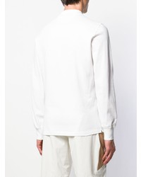 Мужской белый свитер с воротником поло от Brunello Cucinelli