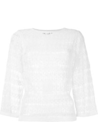 Женский белый свитер с круглым вырезом крючком от Isabel Marant