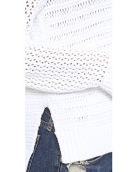 Женский белый свитер с круглым вырезом крючком от Rag & Bone