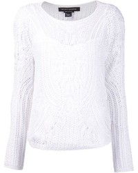 Женский белый свитер с круглым вырезом крючком от Ralph Lauren
