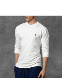 Белый свитер с круглым вырезом с вышивкой
