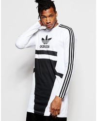 Мужской белый свитер с круглым вырезом с принтом от adidas