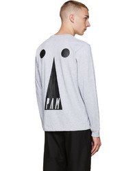 Мужской белый свитер с круглым вырезом с принтом от Perks And Mini