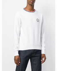 Мужской белый свитер с круглым вырезом с принтом от Sun 68