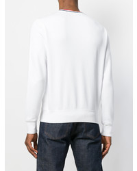 Мужской белый свитер с круглым вырезом с принтом от Sun 68