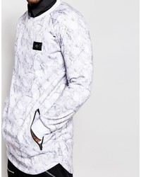 Мужской белый свитер с круглым вырезом с принтом от Criminal Damage