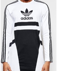 Мужской белый свитер с круглым вырезом с принтом от adidas