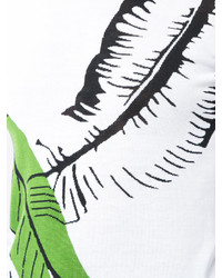 Женский белый свитер с круглым вырезом с принтом от Sonia Rykiel