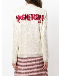 Женский белый свитер с круглым вырезом с принтом от Gucci
