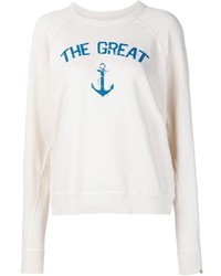 Женский белый свитер с круглым вырезом с принтом от The Great