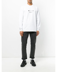 Мужской белый свитер с круглым вырезом от Givenchy