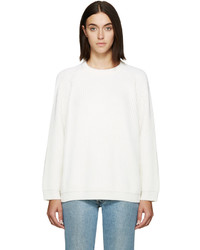 Женский белый свитер с круглым вырезом от 6397