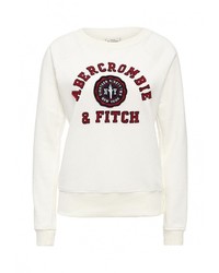 Женский белый свитер с круглым вырезом от Abercrombie &amp; Fitch