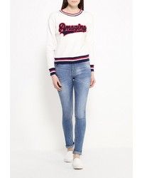 Женский белый свитер с круглым вырезом от Alcott