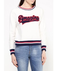 Женский белый свитер с круглым вырезом от Alcott