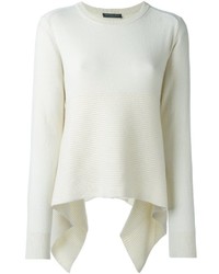 Женский белый свитер с круглым вырезом от Alexander McQueen