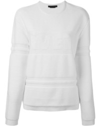 Женский белый свитер с круглым вырезом от Alexander Wang