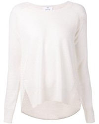 Женский белый свитер с круглым вырезом от Allude