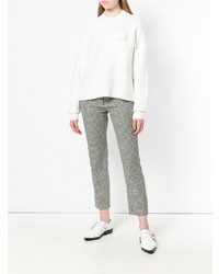 Женский белый свитер с круглым вырезом от Jil Sander Navy