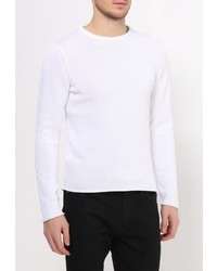 Мужской белый свитер с круглым вырезом от Armani Jeans
