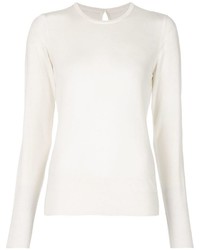 Женский белый свитер с круглым вырезом от Arts & Science