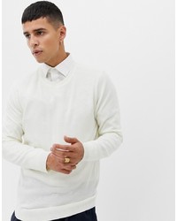 Мужской белый свитер с круглым вырезом от ASOS DESIGN