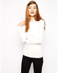 Женский белый свитер с круглым вырезом от Asos