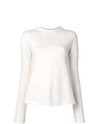 Женский белый свитер с круглым вырезом от Aspesi