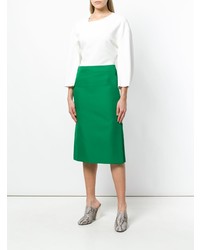 Женский белый свитер с круглым вырезом от Stella McCartney