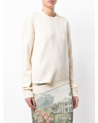 Женский белый свитер с круглым вырезом от Calvin Klein 205W39nyc