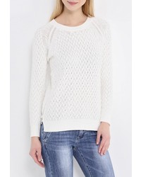 Женский белый свитер с круглым вырезом от Baon