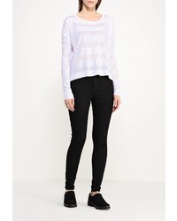 Женский белый свитер с круглым вырезом от Baon