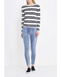 Женский белый свитер с круглым вырезом от Baon