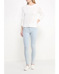 Женский белый свитер с круглым вырезом от Baon