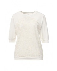 Женский белый свитер с круглым вырезом от Baon