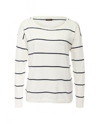 Женский белый свитер с круглым вырезом от Baon